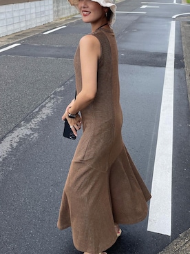 「marjour（マージュール）のアイテム（ワンピース）」を使った、MIHOさん（レディース・158cm）の夏コーディネート