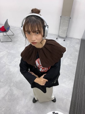 「LOWRYS FARM（ローリーズファーム）のＢＩＧカラーニットＬＳ　600397（ニット/セーター）」を使った、よここさん（レディース・168cm）の秋コーディネート