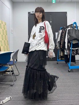 「アイテム（スカート）」を使った、よここさん（レディース・168cm・30代）の夏コーディネート