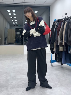「アイテム（チノパンツ）」を使った、よここさん（レディース・168cm）の夏コーディネート