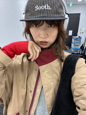 「niko and...（ニコアンド）のカシミヤ混配色ニットプルオーバー（ニット/セーター）」を使った、よここさん（レディース・168cm・20代）の秋コーディネート