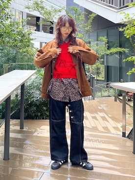 「アイテム（ブルゾン）」を使った、よここさん（レディース・168cm・30代）の秋コーディネート