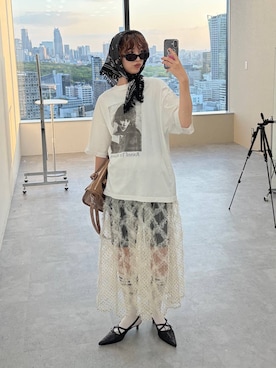 「JEANASIS（ジーナシス）のアイテム（パンツ）」を使った、よここさん（レディース・168cm）の春コーディネート