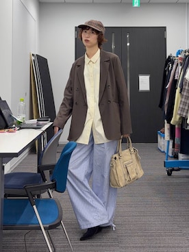 「JEANASIS（ジーナシス）のアイテム（ジャケット/アウター）」を使った、よここさん（レディース・168cm）の春コーディネート