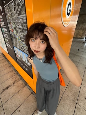 「bijorie（ビジュリィ）の【bijorie】カップ付きアメスリ／NEW BASIC 25SS（インナーウェア/肌着）」を使った、よここさん（レディース・168cm・30代）の夏コーディネート