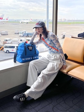 「アイテム（スウェットパンツ）」を使った、よここさん（レディース・168cm・30代）の秋コーディネート