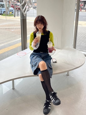 「アイテム（ソックス/靴下）」を使った、よここさん（レディース・168cm・20代）の秋コーディネート