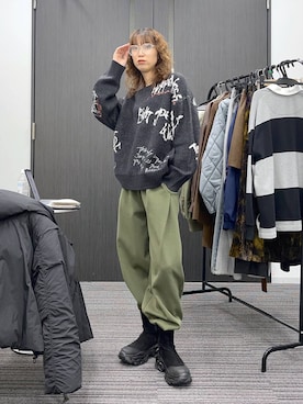 「リラックス」｜よここさん（レディース・168cm）の冬コーディネート