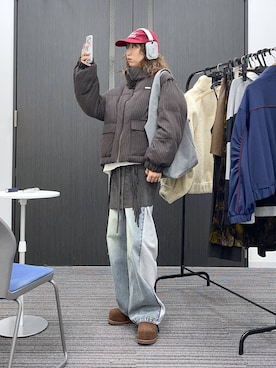 「リラックス」｜よここさん（レディース・168cm）の冬コーディネート