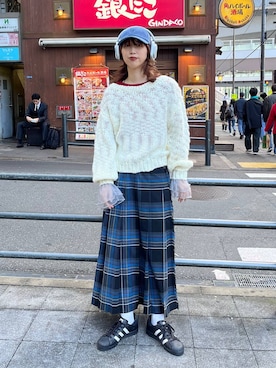 「Heather（ヘザー）のアイテム（ニット/セーター）」を使った、よここさん（レディース・168cm）の秋コーディネート