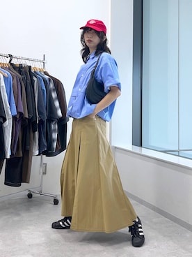 「アイテム（スカート）」を使った、よここさん（レディース・168cm・30代）の夏コーディネート