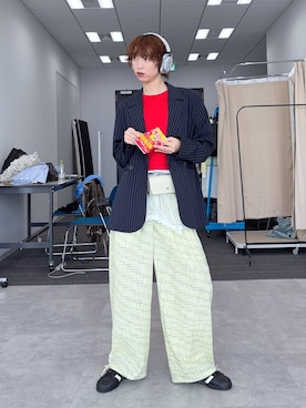 「JEANASIS（ジーナシス）のアイテム（Tシャツ/カットソー）」を使った、よここさん（レディース・168cm）の春コーディネート