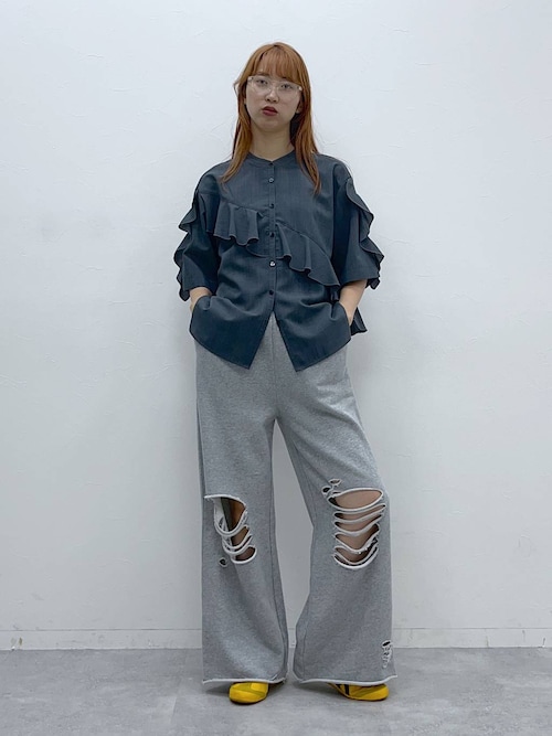 JEANASIS】ダメージカコウスウェットパンツ JEANASIS】ダメージカコウスウェットパンツ