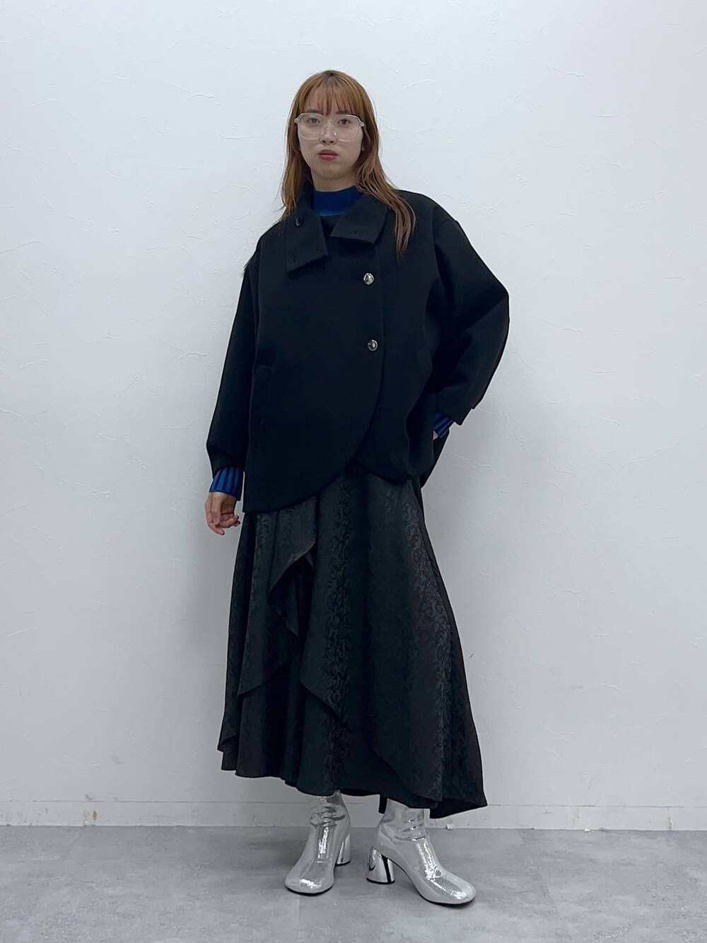 HARE（ハレ）の「ジャガードフラシレイヤードスカート(HARE)（スカート