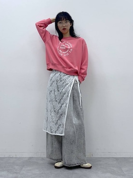 「アイテム（スウェット）」を使った、よここさん（レディース・168cm・20代）の秋コーディネート