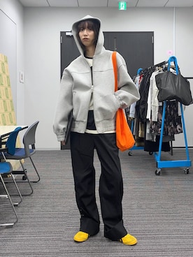 「アイテム（チノパンツ）」を使った、よここさん（レディース・168cm）の夏コーディネート