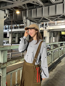「アイテム（スウェット）」を使った、よここさん（レディース・168cm・20代）の秋コーディネート