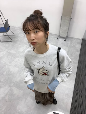 「アイテム（ボストンバッグ）」を使った、よここさん（レディース・168cm・20代）の秋コーディネート