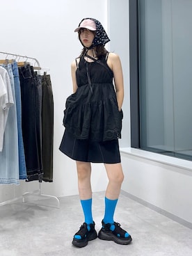 「アイテム（ソックス/靴下）」を使った、よここさん（レディース・168cm・20代）の夏コーディネート