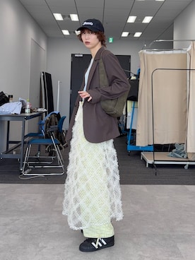 「JEANASIS（ジーナシス）のアイテム（ジャケット/アウター）」を使った、よここさん（レディース・168cm）の春コーディネート