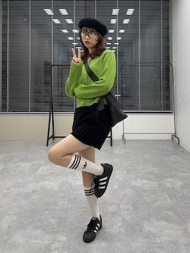 「アイテム（帽子）」を使った、よここさん（レディース・168cm・20代）の秋コーディネート