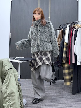 「アイテム（チュニック）」を使った、よここさん（レディース・168cm・20代）の冬コーディネート