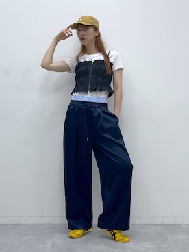 「アイテム（キャップ）」を使った、よここさん（レディース・168cm・20代）の春コーディネート
