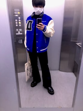 「apres jour（アプレジュール）のアイテム（パンツ）」を使った、daichiさん（メンズ・165cm）の冬コーディネート