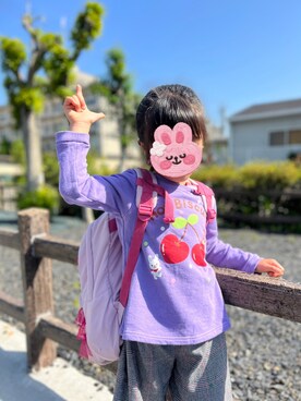 「HOT BISCUITS（ホットビスケッツ）のアイテム」を使った、gemeiriaさん（キッズ・100cm）の夏コーディネート