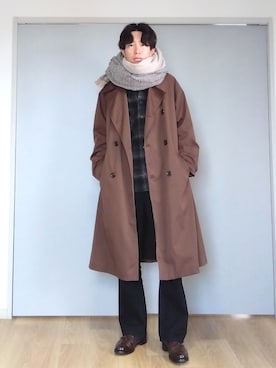 「URBAN RESEARCH（アーバンリサーチ）のアイテム（トレンチコート）」を使った、 yujiさん（メンズ・176cm）の冬コーディネート