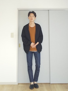 「マスタード」｜「アイテム（スリッポン）」を使った、 yujiさん（メンズ・176cm）の春コーディネート