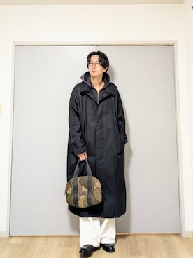 「アイテム（ステンカラーコート）」を使った、 yujiさん（メンズ・176cm）の秋コーディネート