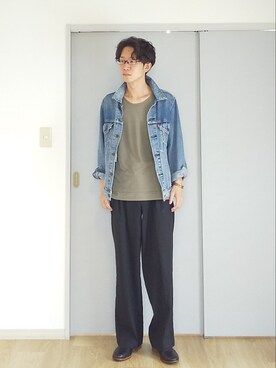 「ごきげんウィーク」｜「アイテム（デニムジャケット）」を使った、 yujiさん（メンズ・176cm）の春コーディネート
