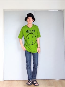 「UNIQLO（ユニクロ）のアイテム（サンダル）」を使った、 yujiさん（メンズ・176cm）の夏コーディネート