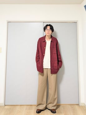 「アイテム（ローファー）」を使った、 yujiさん（メンズ・176cm）の秋コーディネート