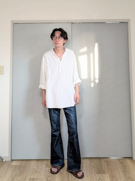 「アイテム（サンダル）」を使った、 yujiさん（メンズ・176cm）の夏コーディネート
