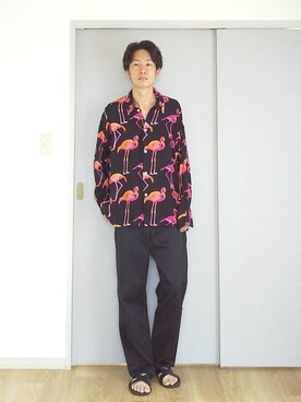 「soe（ソーイ）のアイテム（トップス）」を使った、 yujiさん（メンズ・176cm）の春コーディネート