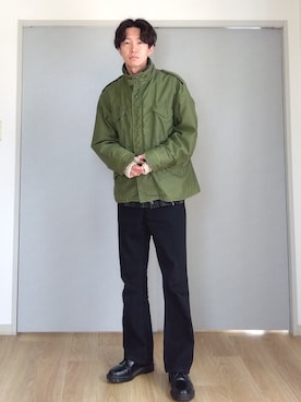 「M65」｜「アイテム（その他アウター）」を使った、 yujiさん（メンズ・176cm）の冬コーディネート