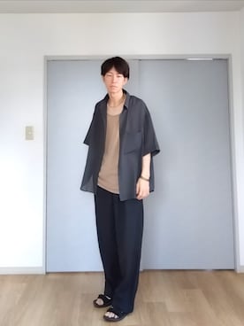 「UNIQLO（ユニクロ）のアイテム（サンダル）」を使った、 yujiさん（メンズ・176cm）の夏コーディネート