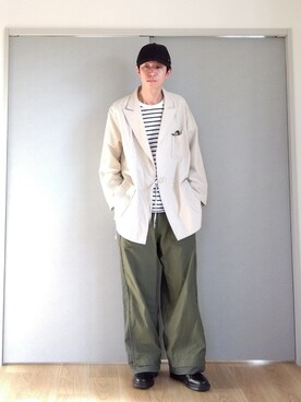 「RANDT（アールアンドティー）のアイテム（ジャケット/アウター）」を使った、 yujiさん（メンズ・176cm）の春コーディネート