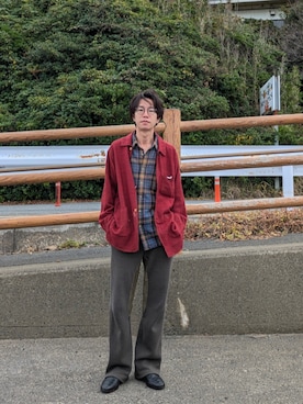 「アイテム（スウェットパンツ）」を使った、 yujiさん（メンズ・176cm）の秋コーディネート