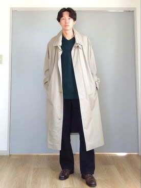 「新年一発目」｜「アイテム（ステンカラーコート）」を使った、 yujiさん（メンズ・176cm）の冬コーディネート