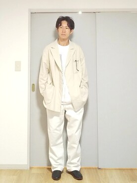 「RANDT（アールアンドティー）のアイテム（ジャケット/アウター）」を使った、 yujiさん（メンズ・176cm）の春コーディネート