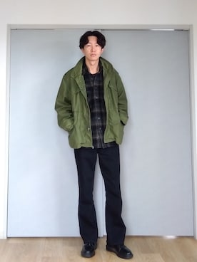 「M65」｜「アイテム（その他アウター）」を使った、 yujiさん（メンズ・176cm）の冬コーディネート