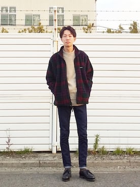 「WOOLRICH（ウールリッチ）のアイテム（その他アウター）」を使った、 yujiさん（メンズ・176cm）の冬コーディネート
