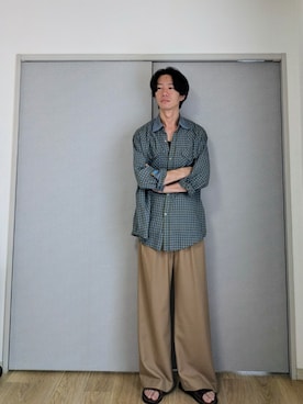 「アイテム（サンダル）」を使った、 yujiさん（メンズ・176cm）の秋コーディネート