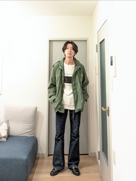 「秋コーデ」｜「アイテム（その他アウター）」を使った、 yujiさん（メンズ・176cm）の冬コーディネート