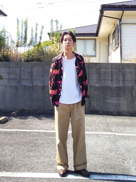 「soe（ソーイ）のアイテム（トップス）」を使った、 yujiさん（メンズ・176cm）の秋コーディネート