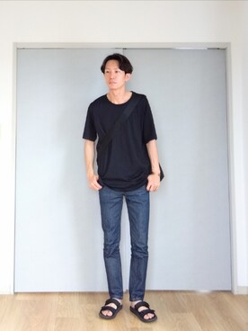 「UNIQLO（ユニクロ）のアイテム（サンダル）」を使った、 yujiさん（メンズ・176cm）の夏コーディネート