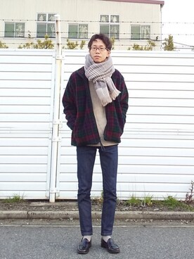 「WOOLRICH（ウールリッチ）のアイテム（その他アウター）」を使った、 yujiさん（メンズ・176cm）の冬コーディネート